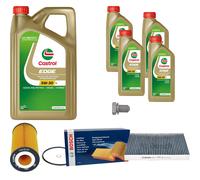 BOSCH Inspektionspaket 9 L Castrol EDGE 5W-30 LL für Audi A4 Avant S4 quattro