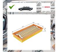 Bosch Luftfilter MERCEDES-BENZ SALOON (W124) 500 E (124.036)