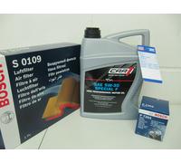 BOSCH Öl-, Luft-, IR-Filter und 5Ltr. CAR 5W30 Motoröl Ford Mondeo IV