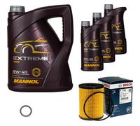 BOSCH Ölfilter 8 L MANNOL Extreme 5W-40 für Porsche Macan 3.0 S 3.6 Turbo