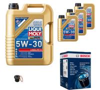 BOSCH Ölfilter 8 L Öl Liqui Moly Longlife 3 5W-30 für Audi A4 Avant S4 TDI Mild
