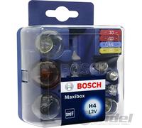 BOSCH PKW H4 MAXIBOX AUTO BIRNENSATZ 12V LAMPEN SET SICHERUNGEN BREMSLICHT KZF