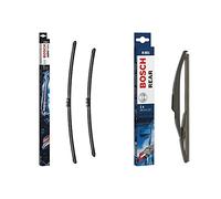 Bosch Scheibenwischer Aerotwin A962S, Länge: 700mm/625mm - Set für Frontscheibe & Scheibenwischer Rear H801, Länge: 260mm - Scheibenwischer für Heckscheibe