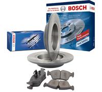 BOSCH Set Bremsscheiben hinten voll + Bremsbeläge für KIA Carens II FJ FC K9A