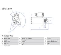 BOSCH 0 986 016 280 Anlasser