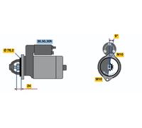 Bosch Anlasser 0 986 016 920 – 12V, Drehrichtung im Uhrzeigersinn, eigengelagert – für BMW/ALPINA