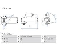 Starter BOSCH 0 986 023 570