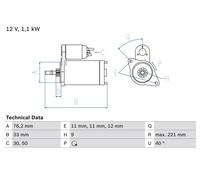 BOSCH 0 986 016 290 Anlasser