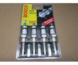 BOSCH ZÜNDKERZEN 4 Stück 519 WR91X ZÜNDANLAGE 0 242 222 802
