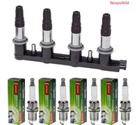 BOSCH Zündspule + 4x DENSO Zündkerze für Peugeot 308 I 4A_ 4C_ 1.6 BioFlex