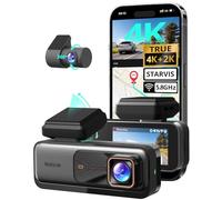 BOTSLAB Dashcam Auto Vorne Hinten, 4K Dashcam Auto GPS mit WiFi, Dual Autokamera mit ADAS, Nachtsicht, 170°Weitwinkel, 2,45" IPS, 24/7 Parküberwachung, Loop-Aufnahme (Enthält Keine Micro-SD-Karte)