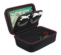 BOVKE Navi Hülle Tasche für 8 Zoll Garmin DriveSmart 86 / Camper 890 / dēzl LGV810 / dēzl LGV 800 Navigationsgerät, Mesh Tasche für Auto Power Kabel Zubehör, schwarz+schwarz