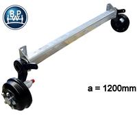 BPW CB1355 1350kg Achse a=1300mm Lochkreis 112x5 gebremst Anhängerachse ALKO