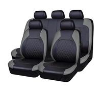 BQKCD Auto Sitzbezüge für VW T-Cross T-ROC T-ROC Sport Caravelle Sharan Passat S, Leder Sitzschoner Vorne und Hinten Sitzbezügesets Anti Rutsch Komfortabel Leicht Reinigen Zubehör