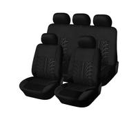 BQKCD Auto Sitzbezüge Set für Skoda Karoq 2018-2025, Sitzschoner Vorne und Hinten Verschleißfes Rutschfester Atmungsaktiver Autositzschutz ZubehöR,A/Black