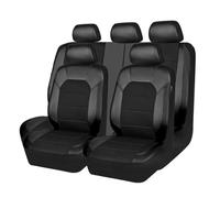 BQKCD Auto Sitzbezüge Sitzschoner für Hyundai Kona/Hybrid/Elektro/Kona N SUV 2018-2024, Leder Vorne Hinten Schonbezüge Verschleißfest Wasserdicht Bequem Innenraum Zubehör,A/Black