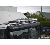 Bragan Roof Bar Mit LED Spots Für Scania P/G/R 6 2009+ Edelstahl 63mm Chrom