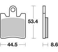 BREMBO Bremsbelagsatz, Scheibenbremse vorne rechts links schwarz für SUZUKI MOTORCYCLES DAELIM SYM 07037