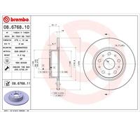 BREMBO 08.6768.11 Brake Disc for ALFA ROMEO,LANCIA