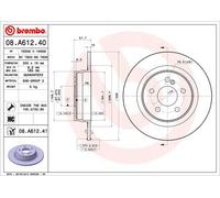 BREMBO 08.A612.41 Bremsscheibe für MERCEDES-BENZ,MERCEDES-BENZ (BBDC)