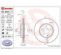 BREMBO Bremsscheibe COATED DISC LINE vorne rechts links belüftet 300mm für MERCEDES-BENZ CHRYSLER 09.8304.11