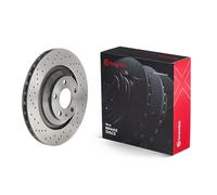 Brembo 1x Bremsscheibe belüftet hinten [Hersteller-Nr. 09.8842.2X] für Audi
