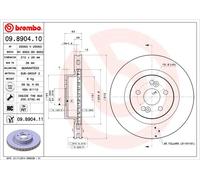 BREMBO 09.8904.11 Brake Disc for RENAULT