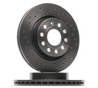 Bremsscheibe BREMBO 09.9167.1X, vorne, gelocht, belüftet, perforiert, 1 Stück