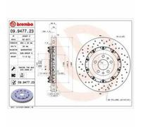 2x BREMBO Bremsscheibe TWO-PIECE FLOATING DISCS LINE 09.9477.23