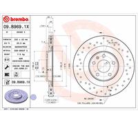 BREMBO 09.B969.1X Bremsscheibe für AUDI,AUDI (FAW),PORSCHE,VW,VW (SVW)
