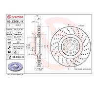 BREMBO Bremsscheiben Gelocht/innenbel. Vorne Rechts Links für VW Passat B7 CHRYSLER Voyager / Grand III Cc B6 CC Alltrack Golf VII AUDI A3 SKODA