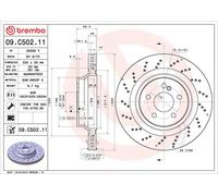 BREMBO 09.C502.11 Brake Disc for MERCEDES-BENZ