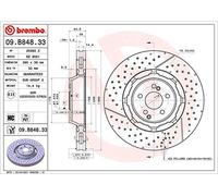 Bremsscheibe (pro Einheit) BREMBO 09.B848.33 MERCEDES CLASSE C