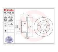BREMBO 2x Bremsscheibe hinten 272 Voll für Mercedes-Benz Sprinter 3-T