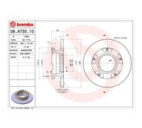 BREMBO 2x Bremsscheibe hinten Ø280mm voll für Ford Transit Kasten FA FM