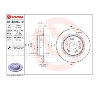 BREMBO 2x Bremsscheibe hinten 282 Voll für Honda FR-V BE Stream RN