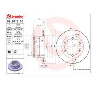 BREMBO 2x Bremsscheibe hinten 285 Innenbelüftet für Mercedes-Benz 09.8475.10