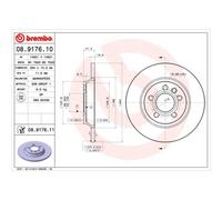 BREMBO 2x Bremsscheibe hinten 294 Voll für VW Sharan 7M8 7M9 7M6 08.9176.11