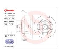BREMBO Bremsscheibe hinten rechts links voll 302mm für LAND ROVER FORD (CHANGAN) 08.A540.10