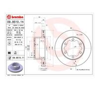 BREMBO 2x Bremsscheibe hinten 303 Innenbelüftet für VW Crafter 30-50