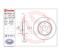 BREMBO Bremsscheibe COATED DISC LINE hinten rechts links voll 305mm für VW DODGE FIAT CHRYSLER 08.N123.11