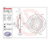 BREMBO 2x Bremsscheibe hinten Ø310 mm für VW Passat Variant 3G5 2.0 TDI 1.4 TSI