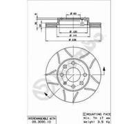 BREMBO Bremsscheibe MAX LINE vorne rechts links Geschlitzt 236mm für DAEWOO PONTIAC CHEVROLET 09.3090.75