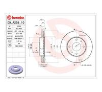 BREMBO 2x Bremsscheibe vorne 257 Innenbelüftet für Hyundai Coupe RD