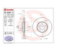 BREMBO 2x Bremsscheibe vorne 278 Innenbelüftet für Ford Transit Connect
