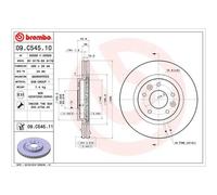 BREMBO 2x Bremsscheibe vorne Ø296 Innenbelüftet für Nissan Qashqai II J11 J11_
