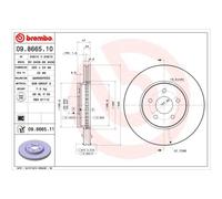 BREMBO Bremsscheibe 09866511 300mm 24mm für Ford JAGUAR