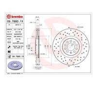 Bremsscheibe BREMBO 09.7880.1X, 1 Stück