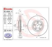 BREMBO 2x Bremsscheibe vorne 320 Innenbelüftet für Jaguar S-Type X200 XJ