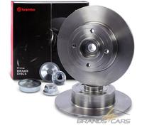 BREMBO BEARING DISC 2x BREMSSCHEIBE VOLL Ø240 HINTEN FÜR RENAULT CLIO GRANDTOUR